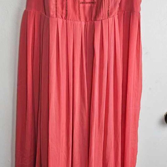 Torrid Bright Coral Chiffon Maxi Dress, Size 2 - Picture 2 of 12